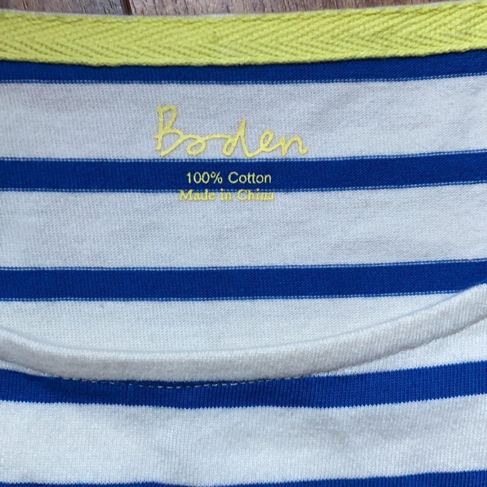 Boden Blue White Stripe Dress w Pockets size 6, 100% cotton. Great condition. ☀️ - Picture 3 of 7